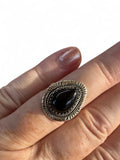 Black Onyx Solid 925 Sterling Silver Ring 5.5