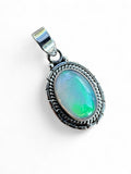 Ethiopian Opal Solid 925 Sterling Silver Pendant
