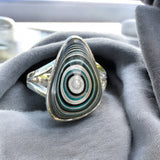 Fordite Solid 925 Sterling Silver Ring 8