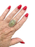Prehnite Solid 925 Sterling Silver Ring 8.5