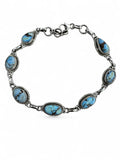 Golden Hills Turquoise Solid 925 Sterling Silver Bracelet