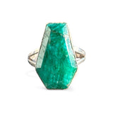 Emerald Solid 925 Sterling Silver Ring 6