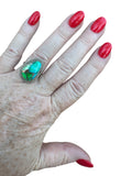 Kingman Peacock Dahlia Solid 925 Sterling Silver Ring 7