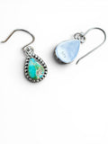 Sonoran Gold Turquoise Solid 925 Sterling Silver Earrings