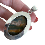 Bloodstone Solid 925 Sterling Silver Pendant