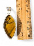 Tiger Eye Silver Overlay Pendant