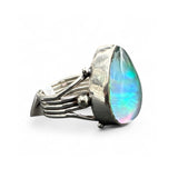 Aurora Opal Solid 925 Sterling Silver Ring 10