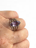 Amethyst Solid 925 Sterling Silver Ring 6.5