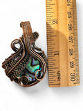 Abalone Copper wrapped Pendant