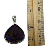Purple Turquoise Solid 925 Sterling Silver Pendant