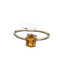 Citrine Solid 925 Sterling Silver Stack Ring