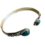 Shattuckite Solid 925 Sterling Silver Bangle Bracelet