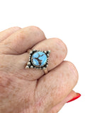 Golden Hills Turquoise Solid 925 Sterling Silver Ring 9.5