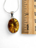 Citrine Solid 925 Sterling Silver Pendant with chain