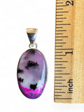 Pink Dendritic Opal Solid 925 Sterling Silver Pendant
