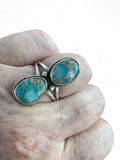 Blue Sea Sediment Jasper Solid 925 Sterling Silver Ring 7