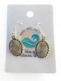 Crazy Lace Agate Solid 925 Sterling Silver Earrings