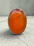 Carnelian Solid 925 Sterling Silver Ring 7