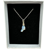 Rough Ethiopian Opal Solid 925 Sterling Silver Necklace