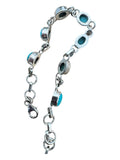 Kingman Turquoise Solid 925 Sterling Silver Bracelet