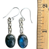 Labradorite Solid 925 Sterling Silver Earrings