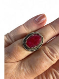 Ruby Solid 925 Sterling Silver Ring 6