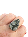 Ocean Jasper Solid 925 Sterling Silver Ring 9