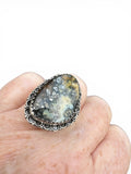 Indonesian Red Marcasite Solid 925 Sterling Silver Ring 8