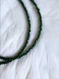 Green Quartz 2 mm Beaded Necklace