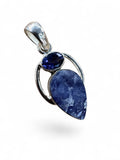 Tanzanite & Iolite Solid 925 Sterling Silver Pendant