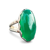 Green Onyx Solid 925 Sterling Silver Ring 7