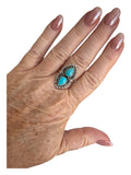 Kingman Turquoise Solid 925 Sterling Silver Ring 9