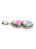 Kingman Cotton Candy Turquoise Solid 925 Sterling Silver Pendant