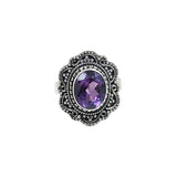 African Amethyst Solid 925 Sterling Silver Ring 10