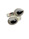 Black Onyx Solid 925 Sterling Silver Ring ADJ