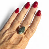 Seraphanite Solid 925 Sterling Silver Ring 8.5