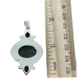 Tibetan Turquoise Solid 925 Sterling Silver Pendant