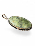 Zoisite Silver Overlay Pendant