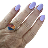 HEART Pink Dahlia Solid 925 Sterling Silver Ring 9