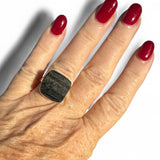Raw Black Tourmaline Solid 925 Sterling Silver Ring 7