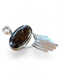 Wild Horse Jasper Silver Overlay Pendant