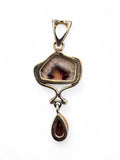 Trapiche Amethyst & African Amethyst Solid 925 Sterling Silver Pendant