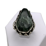 Seraphinite Solid 925 Sterling Silver Ring