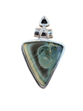 Royal Imperial Jasper & Onyx Solid 925 Sterling Silver Pendant