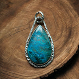 Shattuckite Solid 925 Sterling Silver Pendant