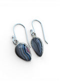 Fordite Solid 925 Sterling Silver Earrings