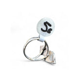 Kingman Pink Dahlia Turquoise Solid 925 Sterling Silver Ring 5.5