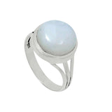 White Opal Solid 925 Sterling Silver Ring 8
