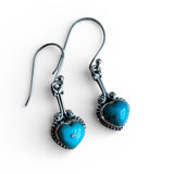 Kingman Turquoise Solid 925 Sterling Silver Earrings