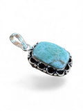 Larimar Silver Overlay Pendant